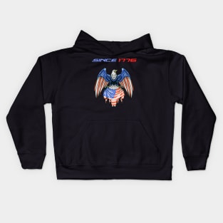 Blad eagle on 4th of  july Kids Hoodie